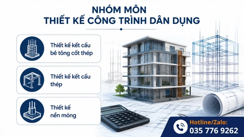 Nhóm môn thiết kế công trình dân dụng
